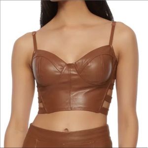 Hesperus NWOT nude cropped corset Large